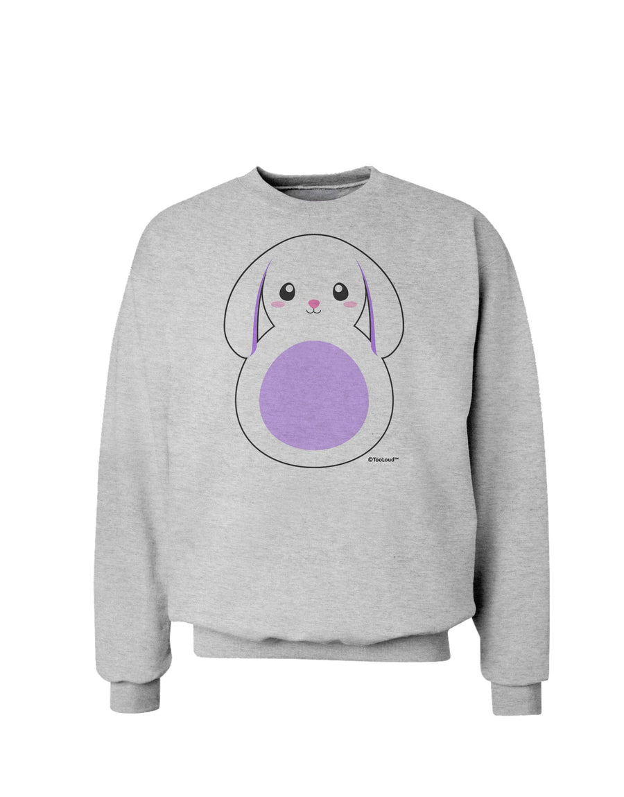 Cute Bunny with Floppy Ears - Purple Sweatshirt by TooLoud-Sweatshirts-TooLoud-White-Small-Davson Sales