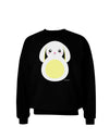 Cute Bunny with Floppy Ears - Yellow Adult Dark Sweatshirt by TooLoud-Sweatshirts-TooLoud-Black-Small-Davson Sales