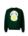 Cute Bunny with Floppy Ears - Yellow Adult Dark Sweatshirt by TooLoud-Sweatshirts-TooLoud-Deep-Forest-Green-Small-Davson Sales