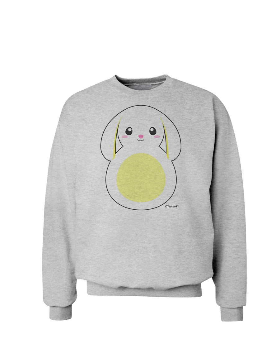 Cute Bunny with Floppy Ears - Yellow Sweatshirt by TooLoud-Sweatshirts-TooLoud-White-Small-Davson Sales