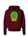 Cute Cactus Design Dark Hoodie Sweatshirt by TooLoud-Hoodie-TooLoud-Maroon-Small-Davson Sales