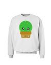 Cute Cactus Design Sweatshirt by TooLoud-Sweatshirts-TooLoud-White-Small-Davson Sales