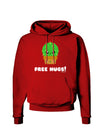 Cute Cactus - Free Hugs Dark Hoodie Sweatshirt-Hoodie-TooLoud-Red-Small-Davson Sales