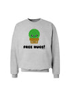 Cute Cactus - Free Hugs Sweatshirt-Sweatshirts-TooLoud-AshGray-Small-Davson Sales