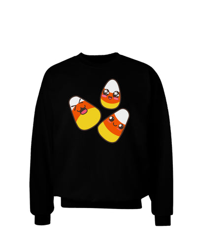 Cute Candy Corn Family Halloween Adult Dark Sweatshirt-Sweatshirts-TooLoud-Black-Small-Davson Sales