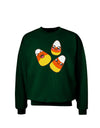 Cute Candy Corn Family Halloween Adult Dark Sweatshirt-Sweatshirts-TooLoud-Deep-Forest-Green-Small-Davson Sales