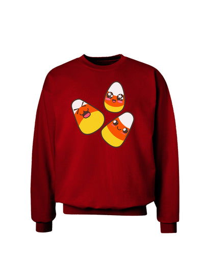 Cute Candy Corn Family Halloween Adult Dark Sweatshirt-Sweatshirts-TooLoud-Deep-Red-Small-Davson Sales