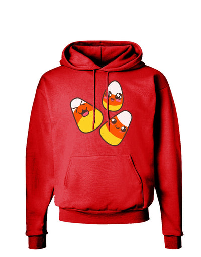 Cute Candy Corn Family Halloween Dark Hoodie Sweatshirt-Hoodie-TooLoud-Red-Small-Davson Sales