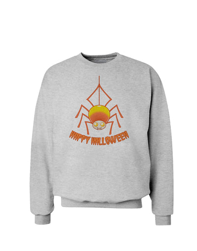 Cute Candy Corn Spider - Happy Halloween Sweatshirt-Sweatshirts-TooLoud-AshGray-Small-Davson Sales