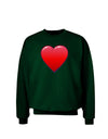 Cute Cartoon Heart Adult Dark Sweatshirt by-Sweatshirts-TooLoud-Deep-Forest-Green-Small-Davson Sales