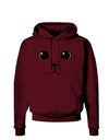 Cute Cat Face Dark Hoodie Sweatshirt by-Hoodie-TooLoud-Maroon-Small-Davson Sales