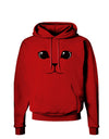 Cute Cat Face Dark Hoodie Sweatshirt by-Hoodie-TooLoud-Red-Small-Davson Sales