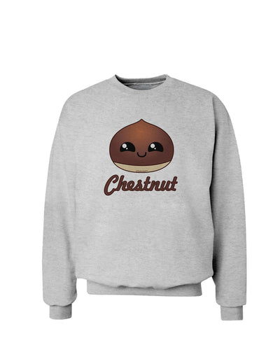 Cute Chestnut Design - Christmas Text Sweatshirt-Sweatshirts-TooLoud-AshGray-Small-Davson Sales