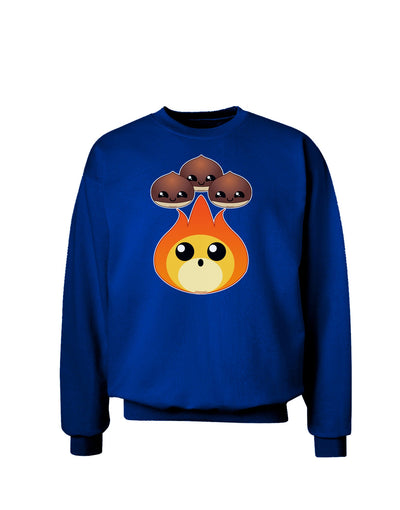 Cute Chestnuts Roasting - Christmas Adult Dark Sweatshirt-Sweatshirts-TooLoud-Deep-Royal-Blue-Small-Davson Sales