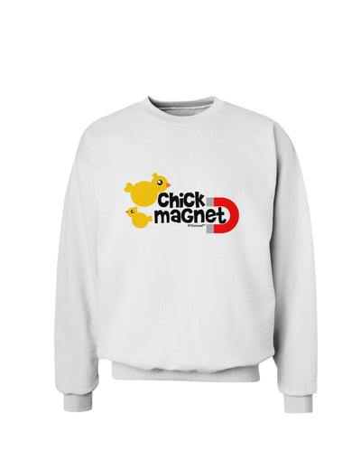 Cute Chick Magnet Design Sweatshirt-Sweatshirts-TooLoud-White-Small-Davson Sales