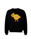 Cute Chick with Bow - Crayon Style Drawing Adult Dark Sweatshirt by TooLoud-Sweatshirts-TooLoud-Black-Small-Davson Sales