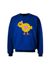 Cute Chick with Bow - Crayon Style Drawing Adult Dark Sweatshirt by TooLoud-Sweatshirts-TooLoud-Deep-Royal-Blue-Small-Davson Sales