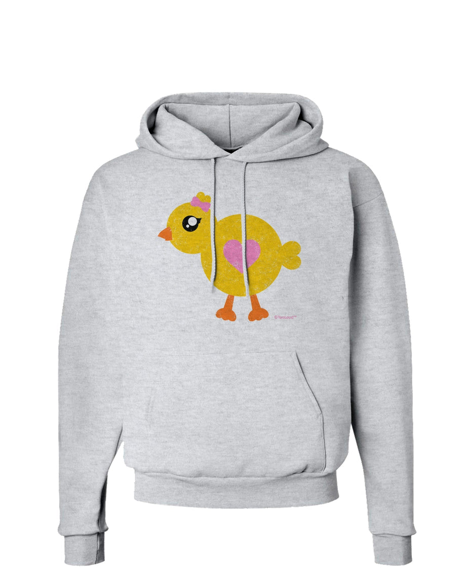 Cute Chick with Bow - Crayon Style Drawing Hoodie Sweatshirt by TooLoud-Hoodie-TooLoud-White-Small-Davson Sales