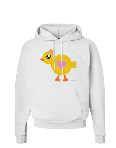 Cute Chick with Bow - Crayon Style Drawing Hoodie Sweatshirt by TooLoud-Hoodie-TooLoud-White-Small-Davson Sales