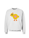 Cute Chick with Bow - Crayon Style Drawing Sweatshirt by TooLoud-Sweatshirts-TooLoud-White-Small-Davson Sales