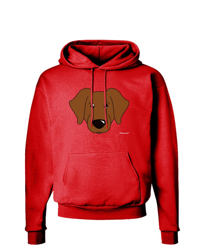 Cute Chocolate Labrador Retriever Dog Dark Hoodie Sweatshirt by TooLoud-Hoodie-TooLoud-Red-Small-Davson Sales