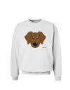 Cute Chocolate Labrador Retriever Dog Sweatshirt by TooLoud-Sweatshirts-TooLoud-White-Small-Davson Sales