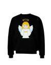 Cute Christmas Angel Girl Adult Dark Sweatshirt-Sweatshirts-TooLoud-Black-Small-Davson Sales