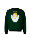 Cute Christmas Angel Girl Adult Dark Sweatshirt-Sweatshirts-TooLoud-Deep-Forest-Green-Small-Davson Sales