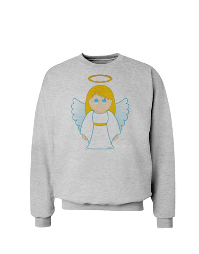 Cute Christmas Angel Girl Sweatshirt-Sweatshirts-TooLoud-AshGray-Small-Davson Sales