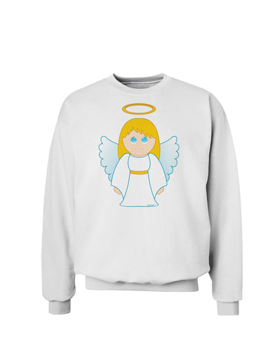 Cute Christmas Angel Girl Sweatshirt-Sweatshirts-TooLoud-White-Small-Davson Sales