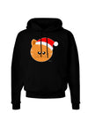 Cute Christmas Cat Santa Hat Dark Hoodie Sweatshirt-Hoodie-TooLoud-Black-Small-Davson Sales