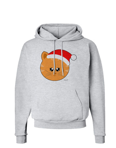 Cute Christmas Cat Santa Hat Hoodie Sweatshirt-Hoodie-TooLoud-AshGray-Small-Davson Sales