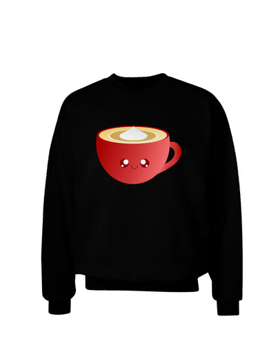 Cute Christmas Drink Eggnog Adult Dark Sweatshirt-Sweatshirts-TooLoud-Black-Small-Davson Sales