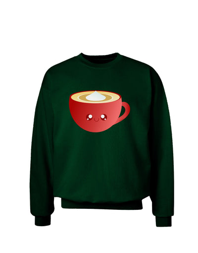 Cute Christmas Drink Eggnog Adult Dark Sweatshirt-Sweatshirts-TooLoud-Deep-Forest-Green-Small-Davson Sales