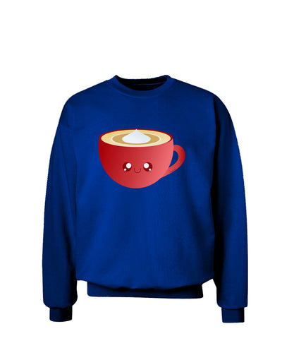 Cute Christmas Drink Eggnog Adult Dark Sweatshirt-Sweatshirts-TooLoud-Deep-Royal-Blue-Small-Davson Sales