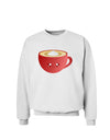 Cute Christmas Drink Eggnog Sweatshirt-Sweatshirts-TooLoud-White-Small-Davson Sales