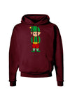 Cute Christmas Elf Boy Dark Hoodie Sweatshirt-Hoodie-TooLoud-Maroon-Small-Davson Sales