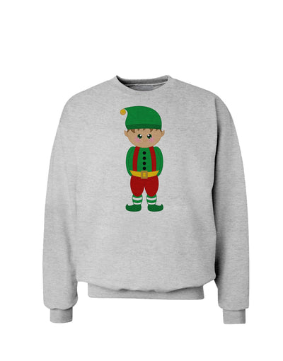 Cute Christmas Elf Boy Sweatshirt-Sweatshirts-TooLoud-AshGray-Small-Davson Sales