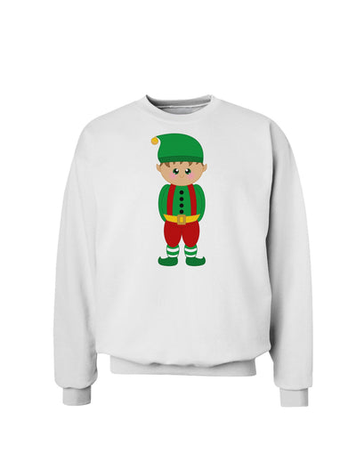 Cute Christmas Elf Boy Sweatshirt-Sweatshirts-TooLoud-White-Small-Davson Sales