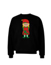 Cute Christmas Elf Girl Adult Dark Sweatshirt-Sweatshirts-TooLoud-Black-Small-Davson Sales