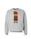 Cute Christmas Elf Girl Sweatshirt-Sweatshirts-TooLoud-AshGray-Small-Davson Sales