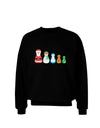 Cute Christmas Matryoshka Nesting Dolls Adult Dark Sweatshirt-Sweatshirts-TooLoud-Black-Small-Davson Sales