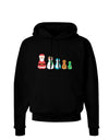 Cute Christmas Matryoshka Nesting Dolls Dark Hoodie Sweatshirt-Hoodie-TooLoud-Black-Small-Davson Sales