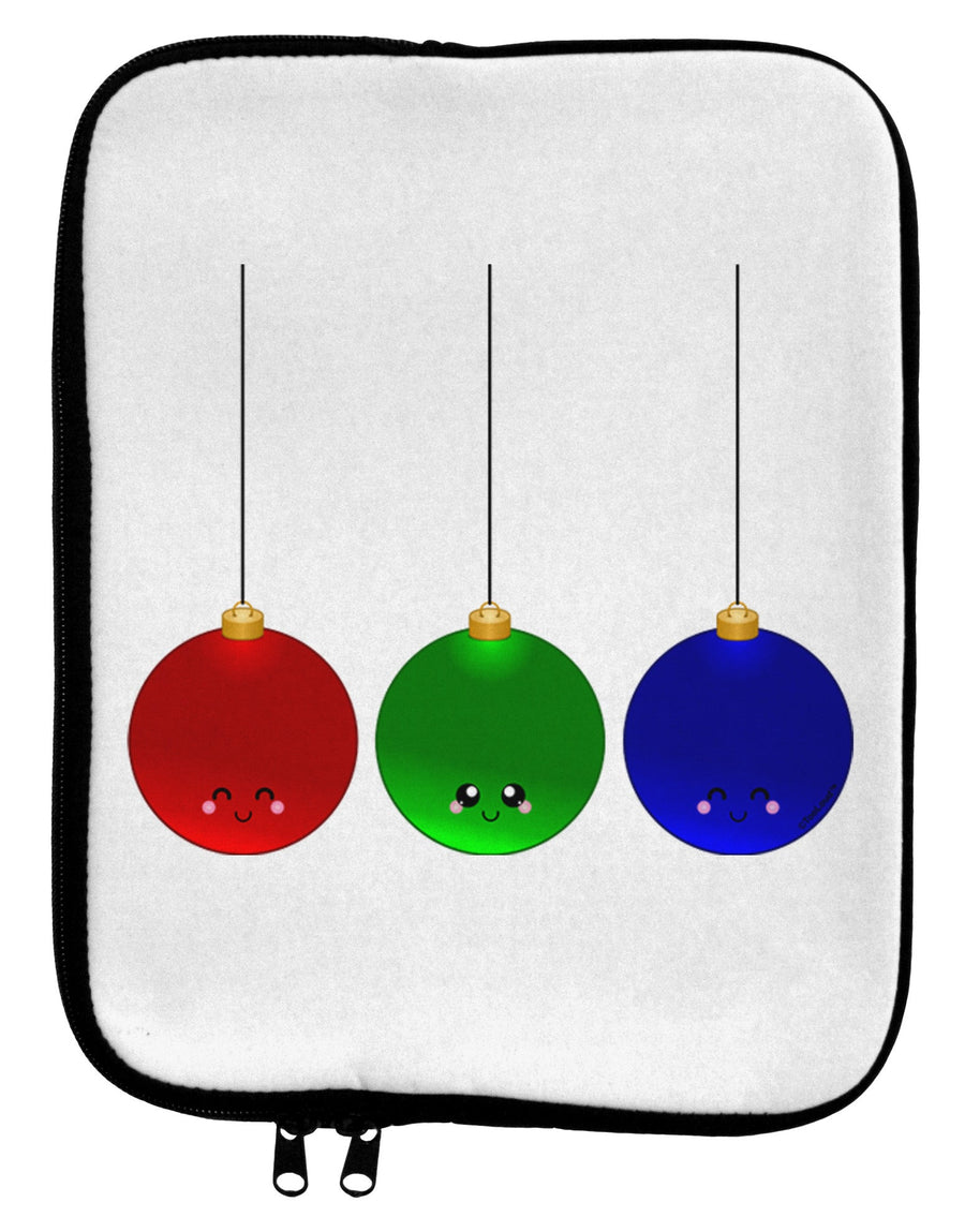 Cute Christmas Ornaments 9 x 11.5 Tablet Sleeve-Ornament-TooLoud-White-Black-Davson Sales