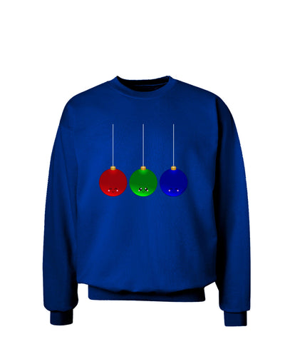 Cute Christmas Ornaments Adult Dark Sweatshirt-Sweatshirts-TooLoud-Deep-Royal-Blue-Small-Davson Sales