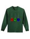 Cute Christmas Ornaments Adult Long Sleeve Dark T-Shirt-Ornament-TooLoud-Dark-Green-Small-Davson Sales