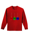 Cute Christmas Ornaments Adult Long Sleeve Dark T-Shirt-Ornament-TooLoud-Red-Small-Davson Sales