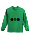 Cute Christmas Ornaments Adult Long Sleeve Shirt-Ornament-TooLoud-Kelly-Green-Small-Davson Sales