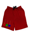 Cute Christmas Ornaments Adult Lounge Shorts - Red or Black-Ornament-TooLoud-Red-Small-Davson Sales