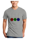 Cute Christmas Ornaments Adult V-Neck T-shirt-Mens V-Neck T-Shirt-TooLoud-HeatherGray-Small-Davson Sales